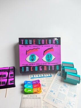 True Colors Incognito Board Game Vintage 90s Party Game Complete